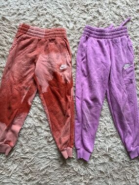 Girls Nike Joggers Purple Red Size XS
